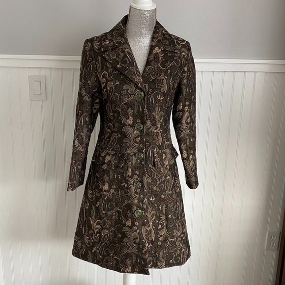 Young Essence Jackets & Blazers - Vintage Brocade Dress Coat Size S